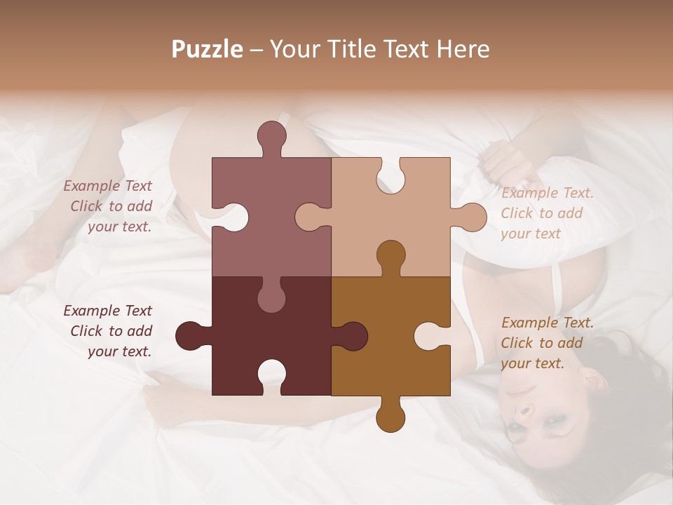 Model White Woman PowerPoint Template