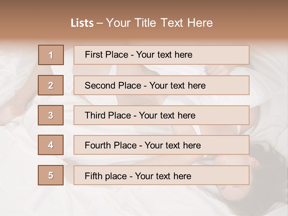 Model White Woman PowerPoint Template
