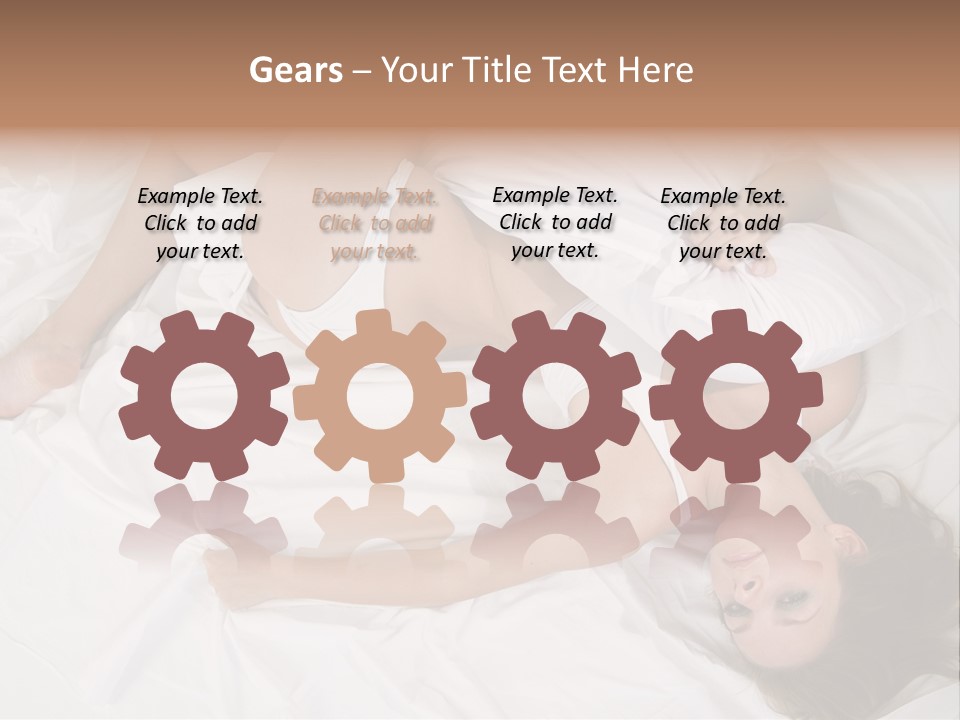 Model White Woman PowerPoint Template