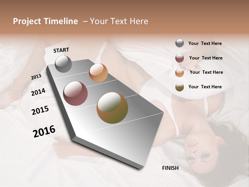 Model White Woman PowerPoint Template