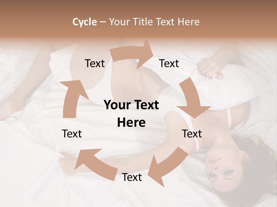 Model White Woman PowerPoint Template