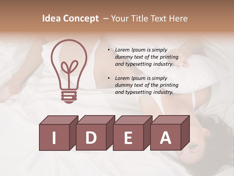 Model White Woman PowerPoint Template