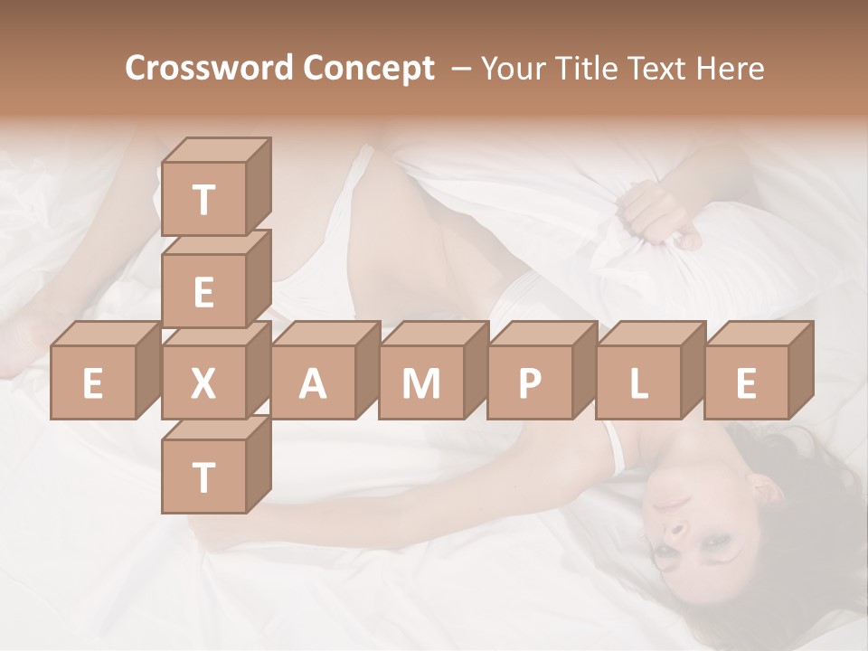 Model White Woman PowerPoint Template