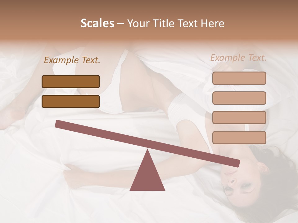 Model White Woman PowerPoint Template