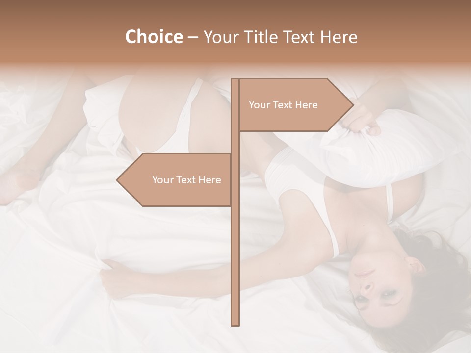 Model White Woman PowerPoint Template