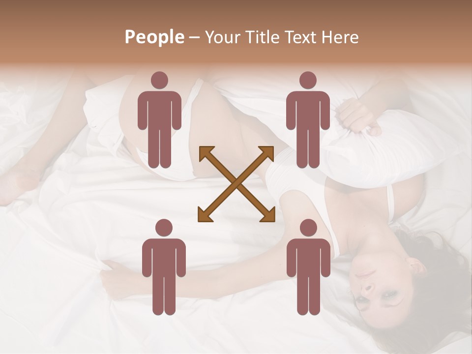 Model White Woman PowerPoint Template