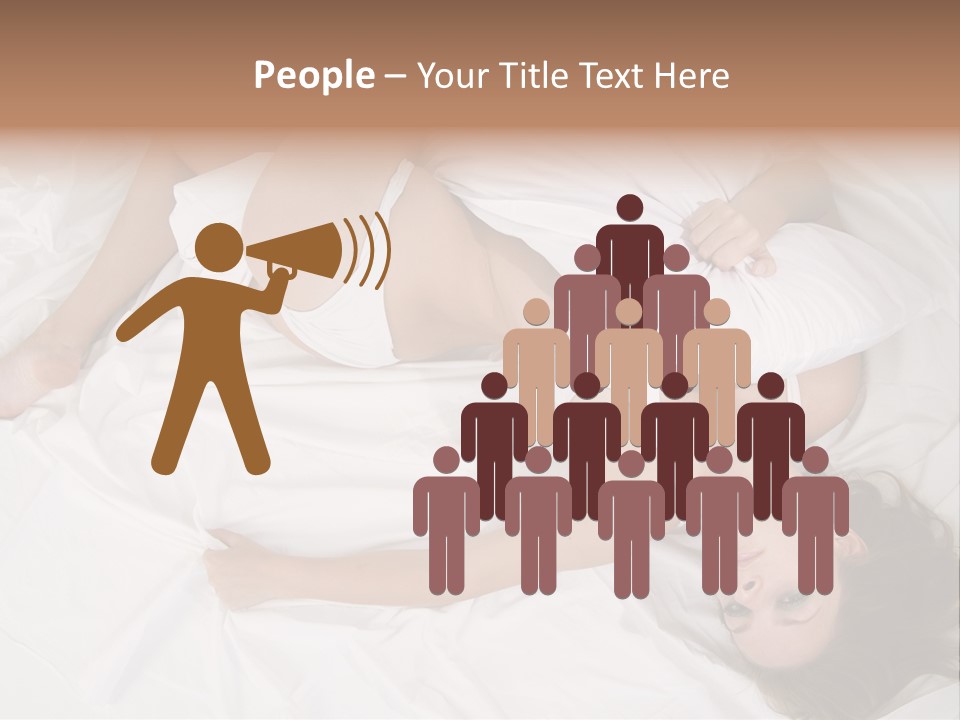 Model White Woman PowerPoint Template