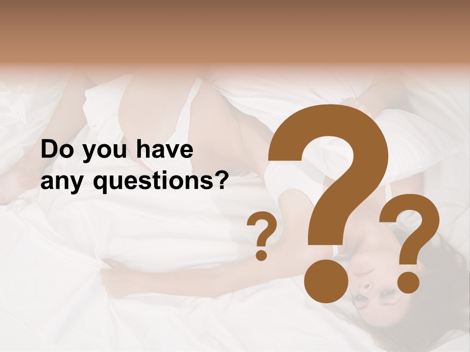 Model White Woman PowerPoint Template