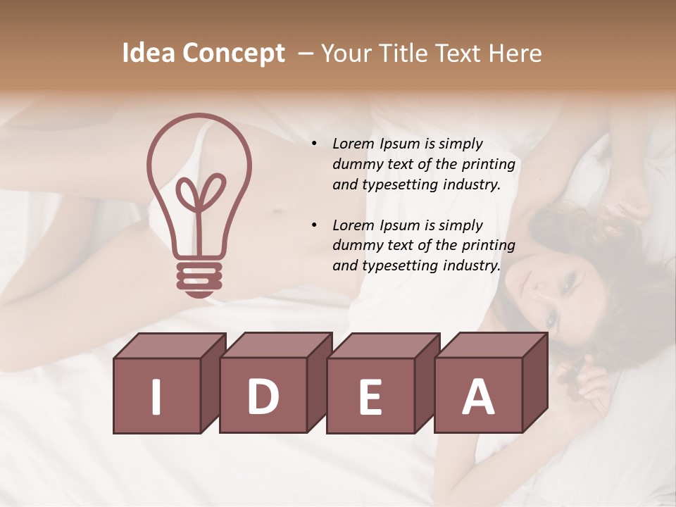 Girl Captivating Rest PowerPoint Template