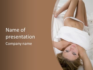 White Expanse Blond PowerPoint Template