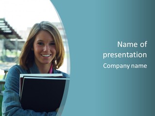 Stadium Girl Woman PowerPoint Template