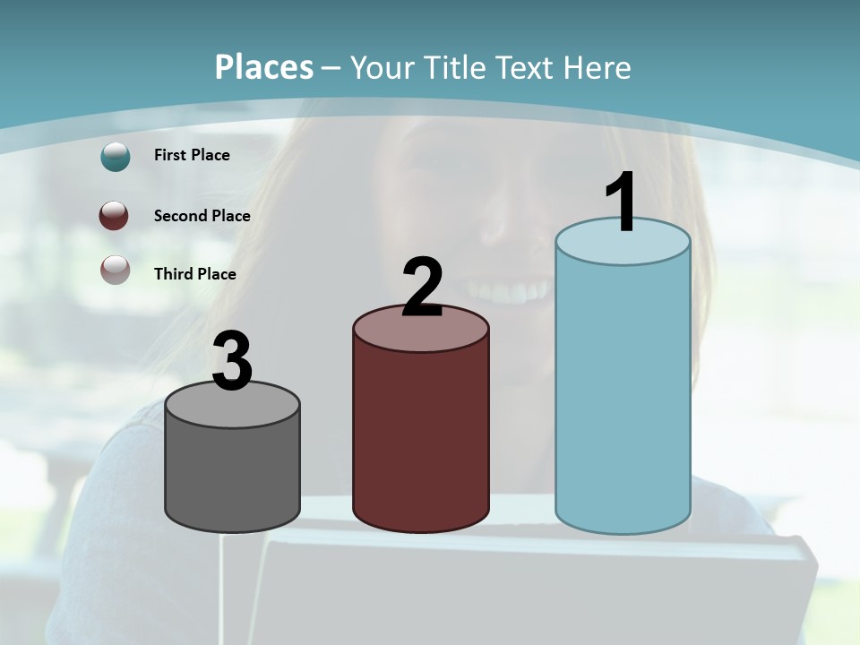 Stadium Girl Woman PowerPoint Template