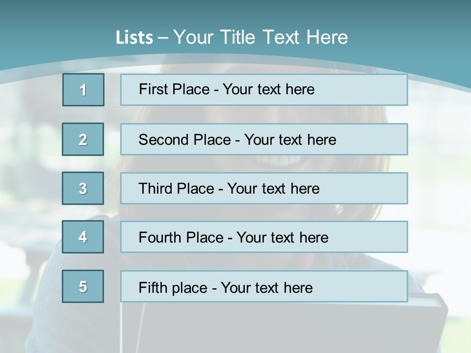 Stadium Girl Woman PowerPoint Template