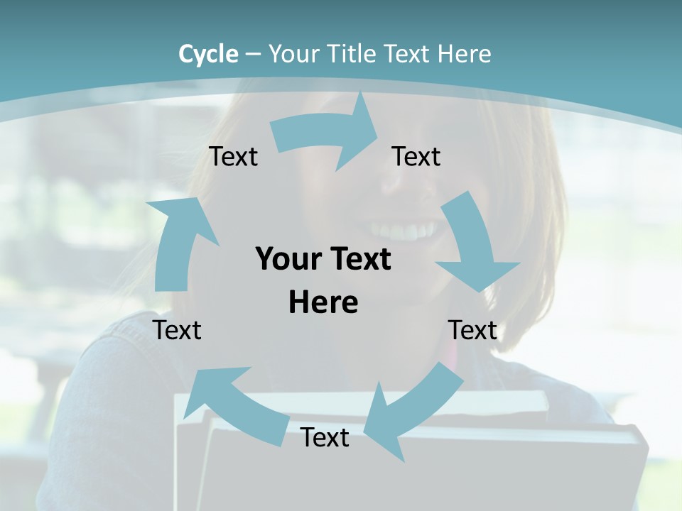 Stadium Girl Woman PowerPoint Template