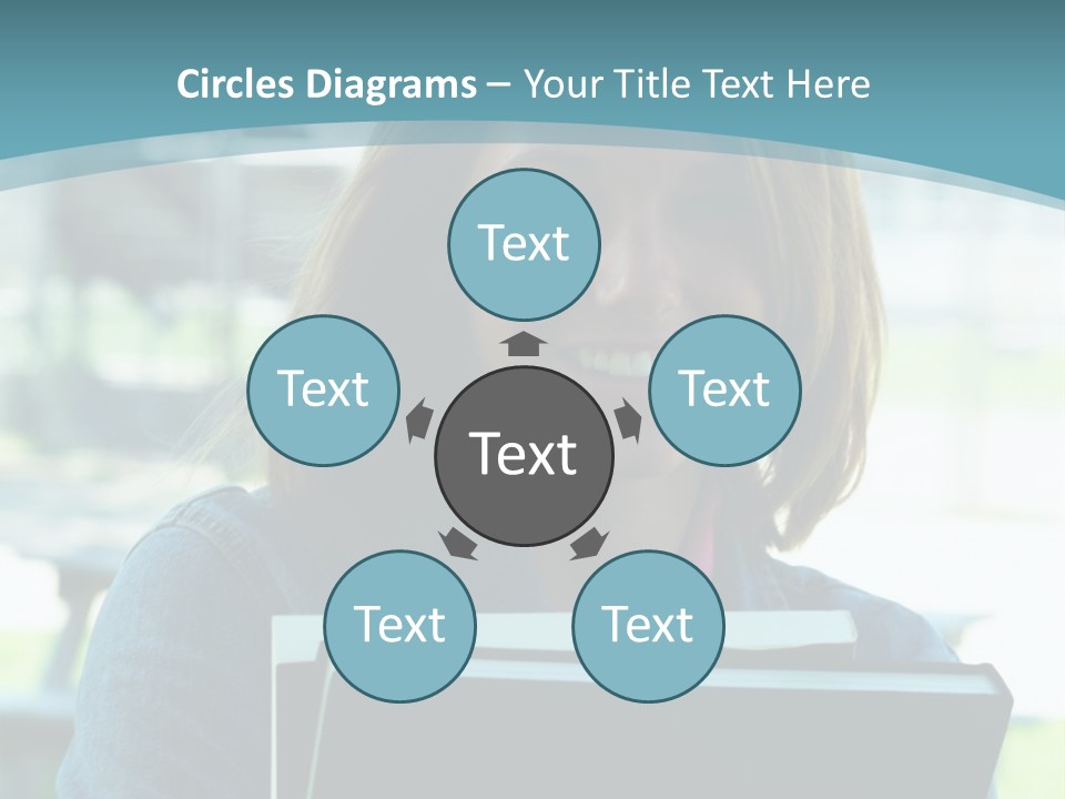 Stadium Girl Woman PowerPoint Template