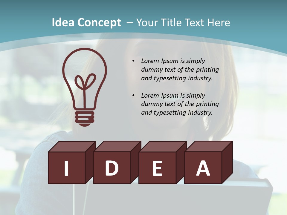 Stadium Girl Woman PowerPoint Template