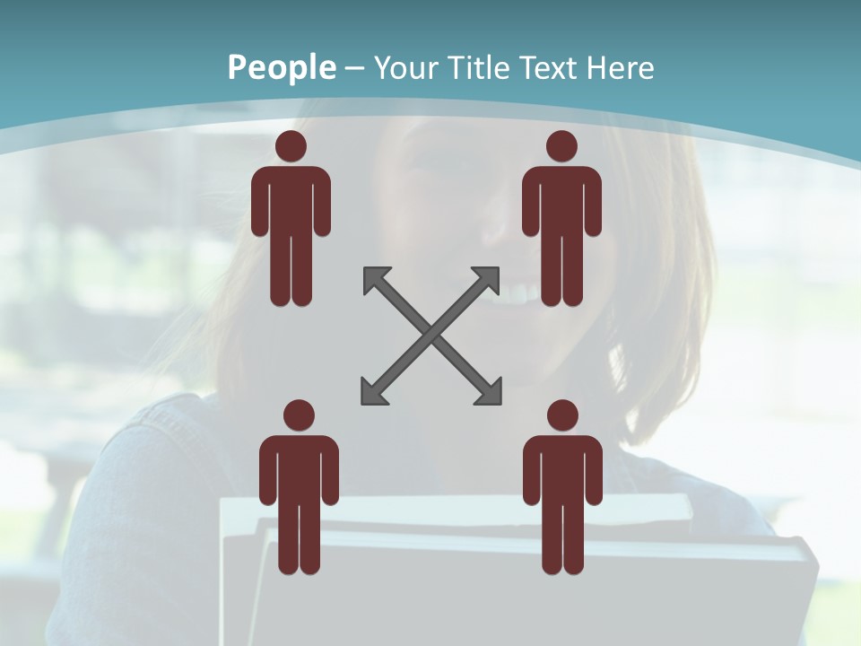 Stadium Girl Woman PowerPoint Template