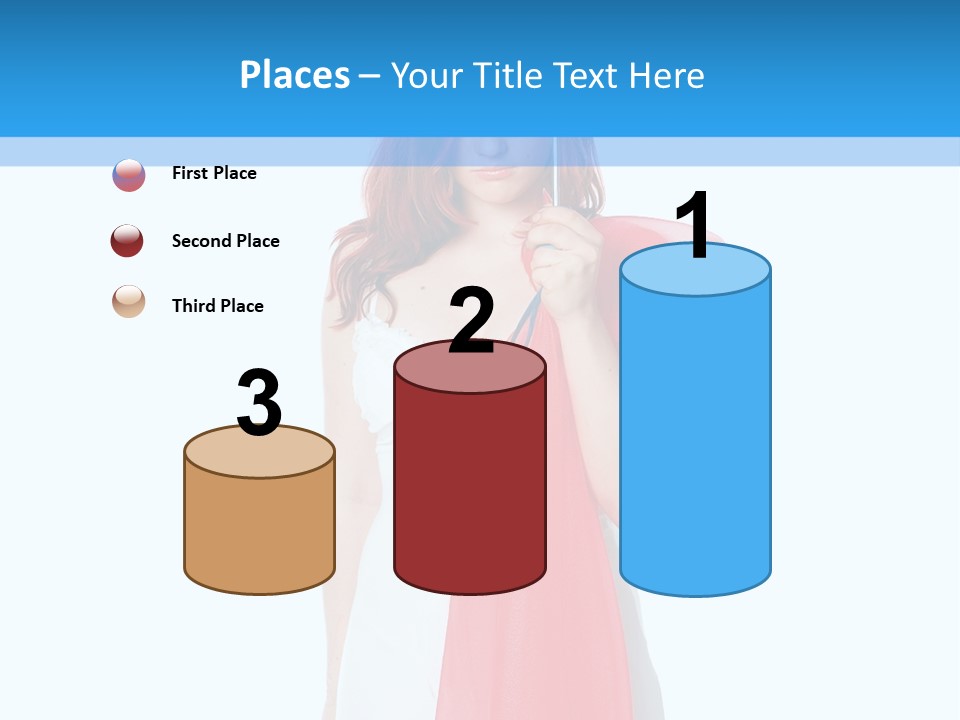 Woman White Young PowerPoint Template