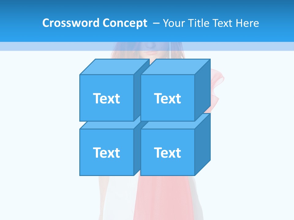 Woman White Young PowerPoint Template