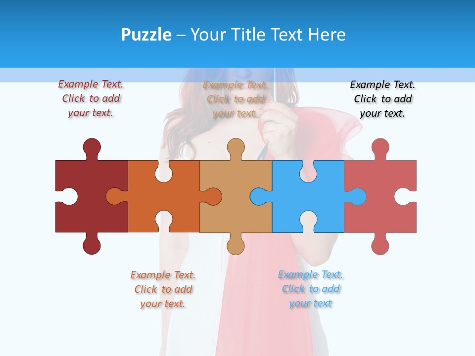 Woman White Young PowerPoint Template