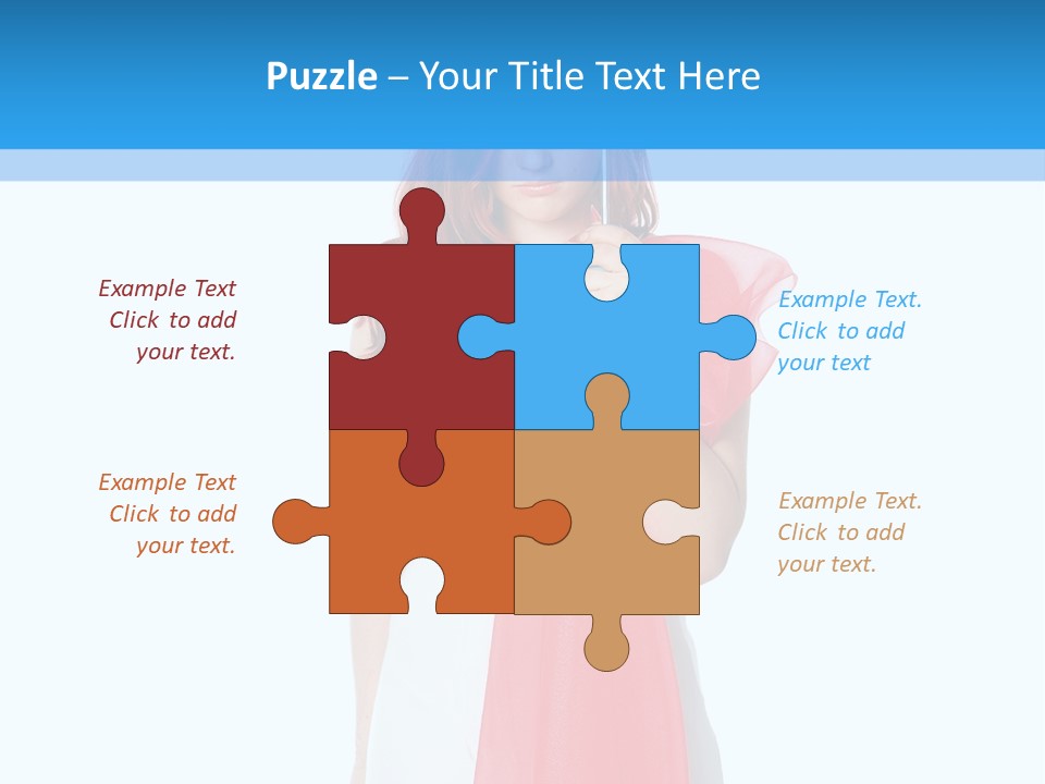 Woman White Young PowerPoint Template