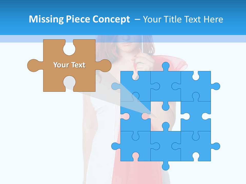 Woman White Young PowerPoint Template