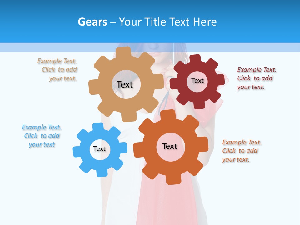 Woman White Young PowerPoint Template