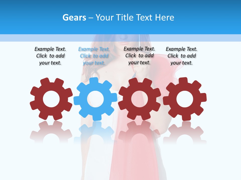 Woman White Young PowerPoint Template