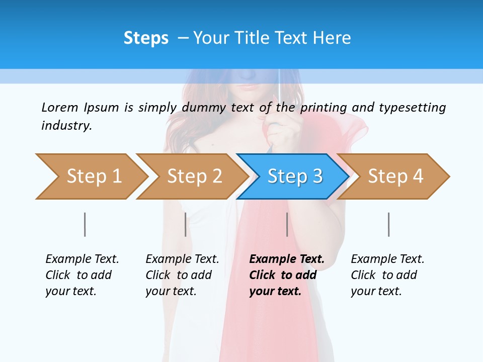 Woman White Young PowerPoint Template