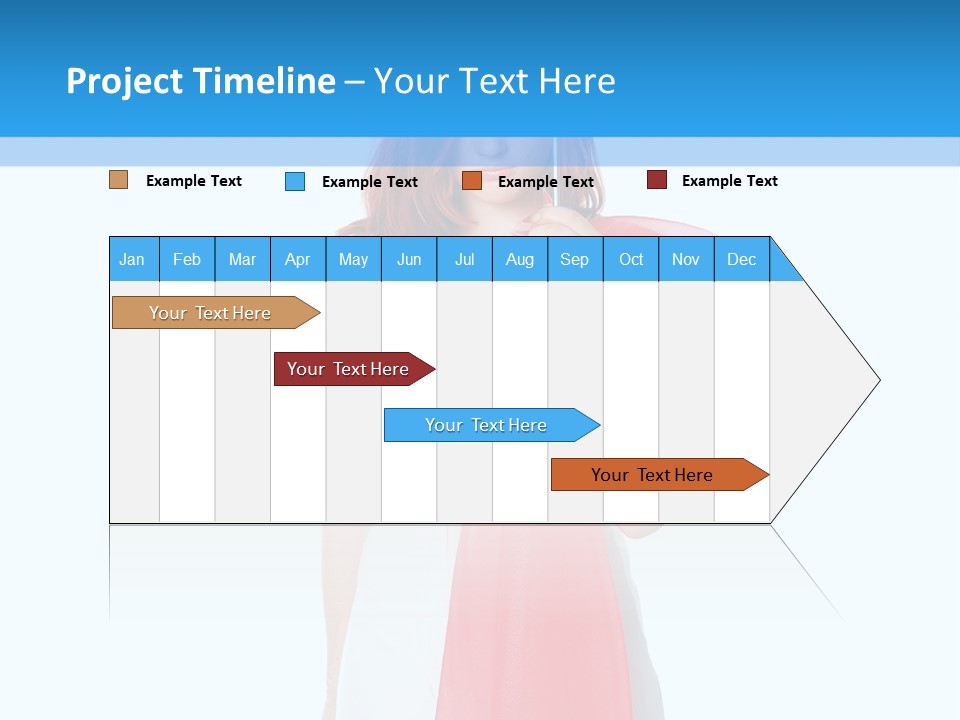 Woman White Young PowerPoint Template