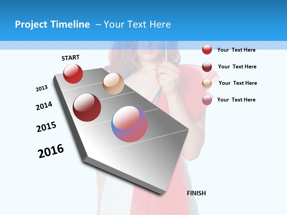 Woman White Young PowerPoint Template