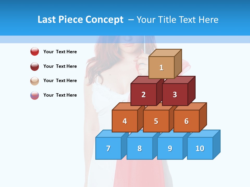 Woman White Young PowerPoint Template