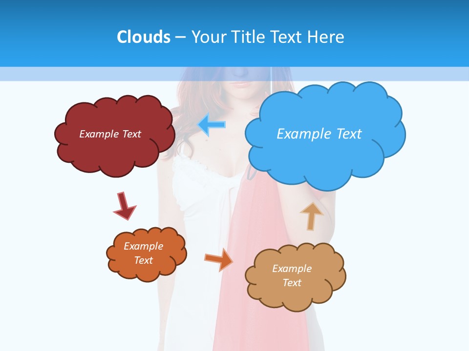 Woman White Young PowerPoint Template