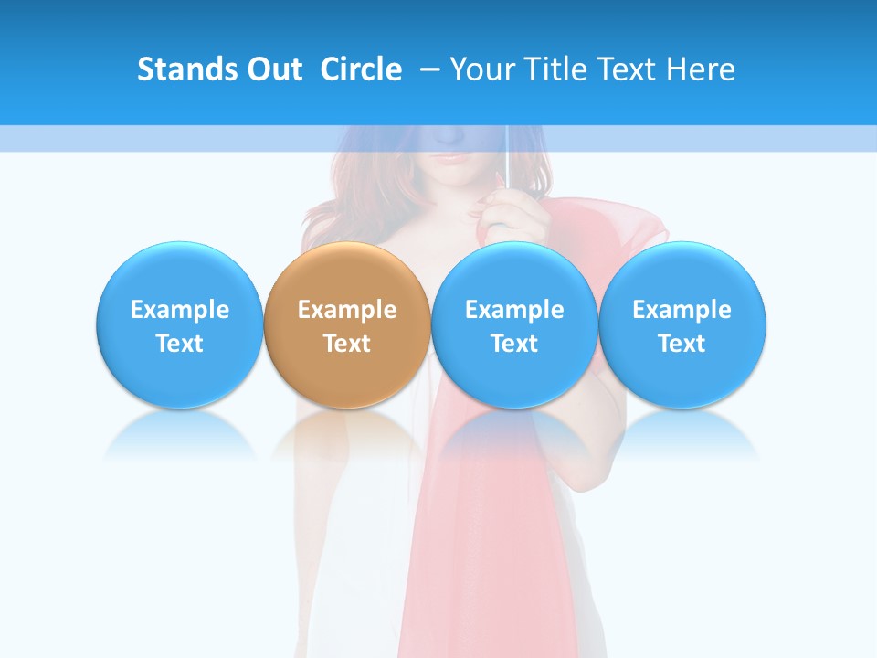 Woman White Young PowerPoint Template