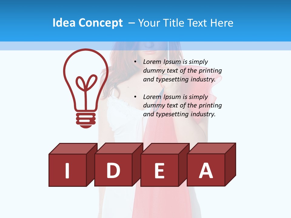 Woman White Young PowerPoint Template