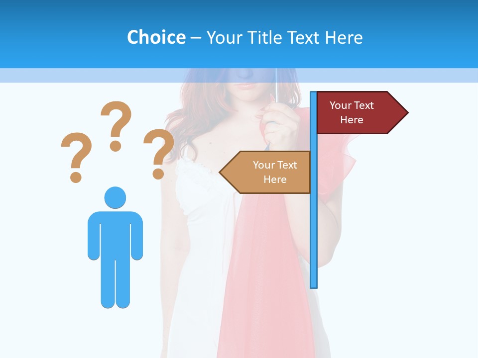 Woman White Young PowerPoint Template