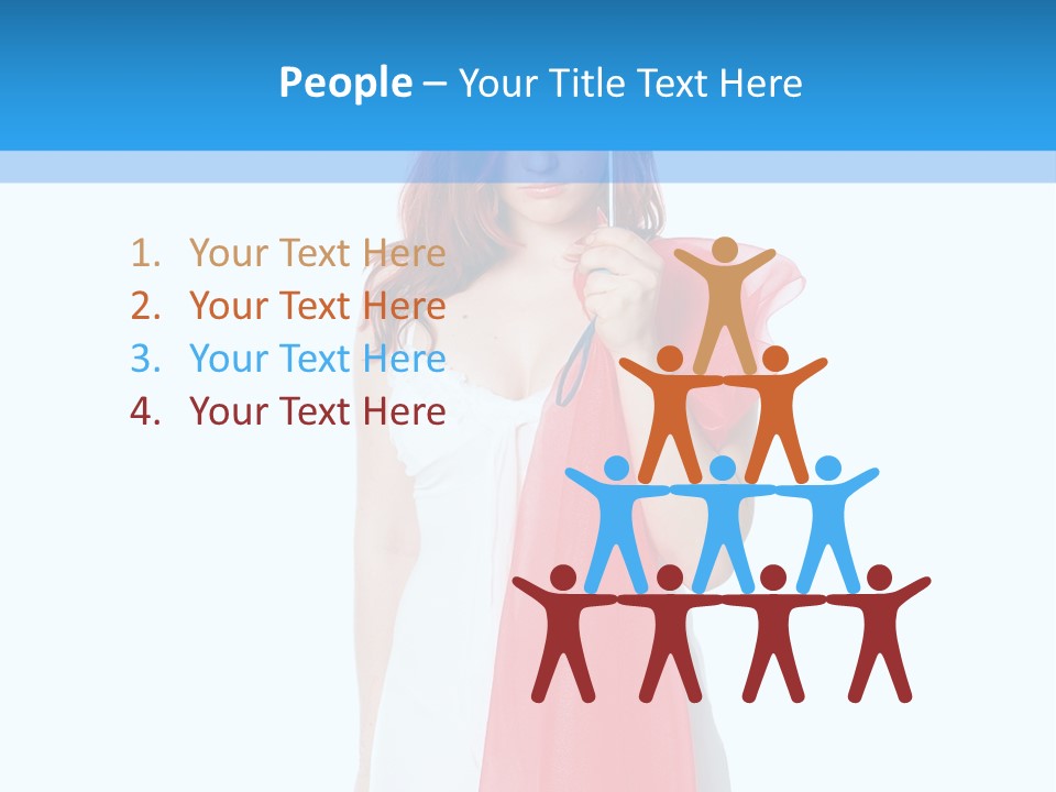 Woman White Young PowerPoint Template