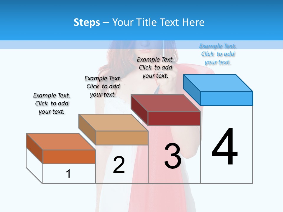 Woman White Young PowerPoint Template