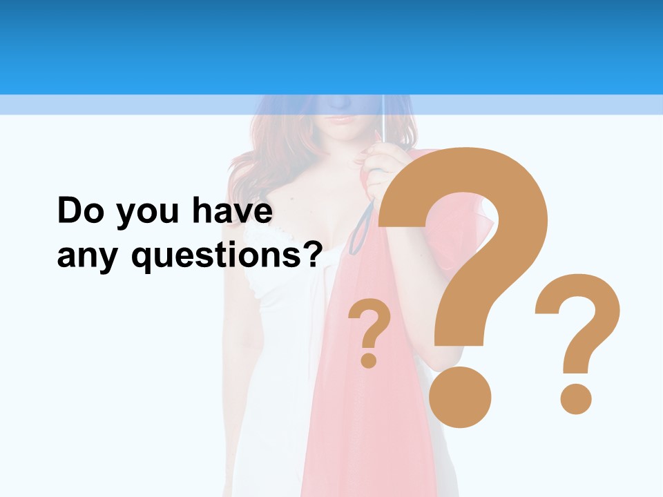 Woman White Young PowerPoint Template