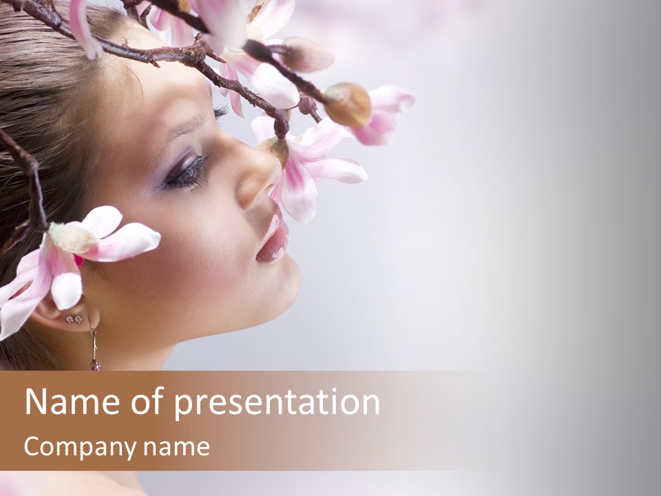 Love Yellow Orchid PowerPoint Template