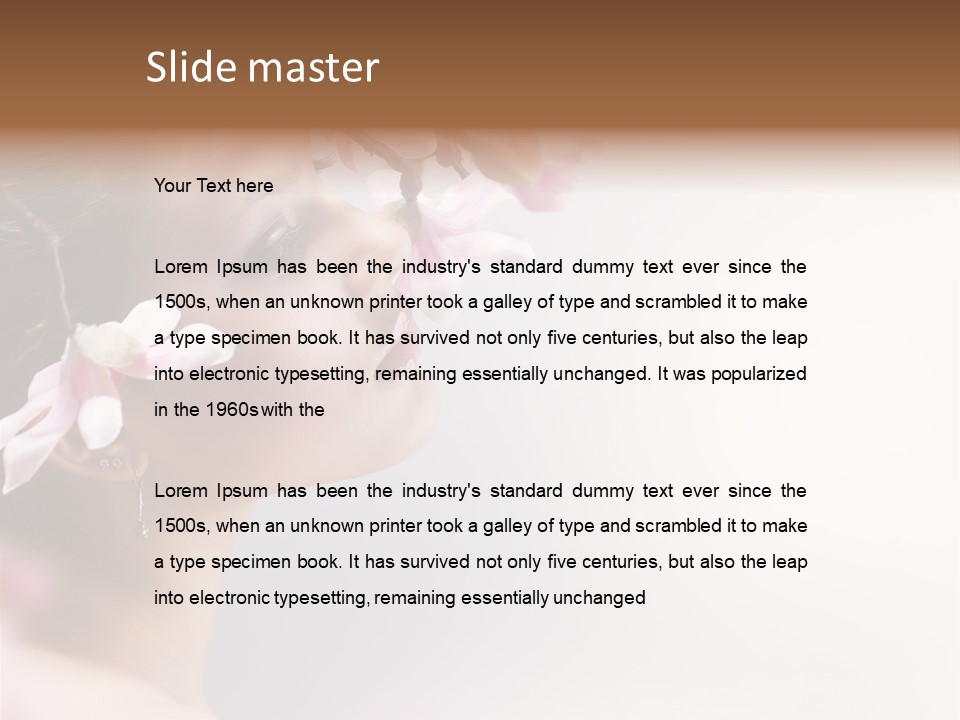 Love Yellow Orchid PowerPoint Template