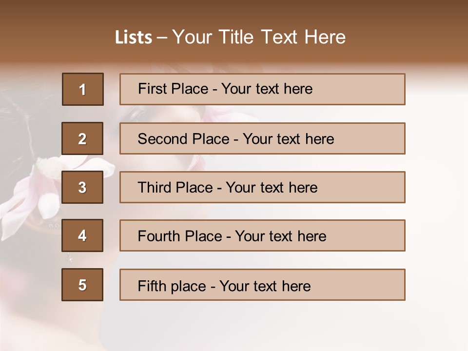 Love Yellow Orchid PowerPoint Template