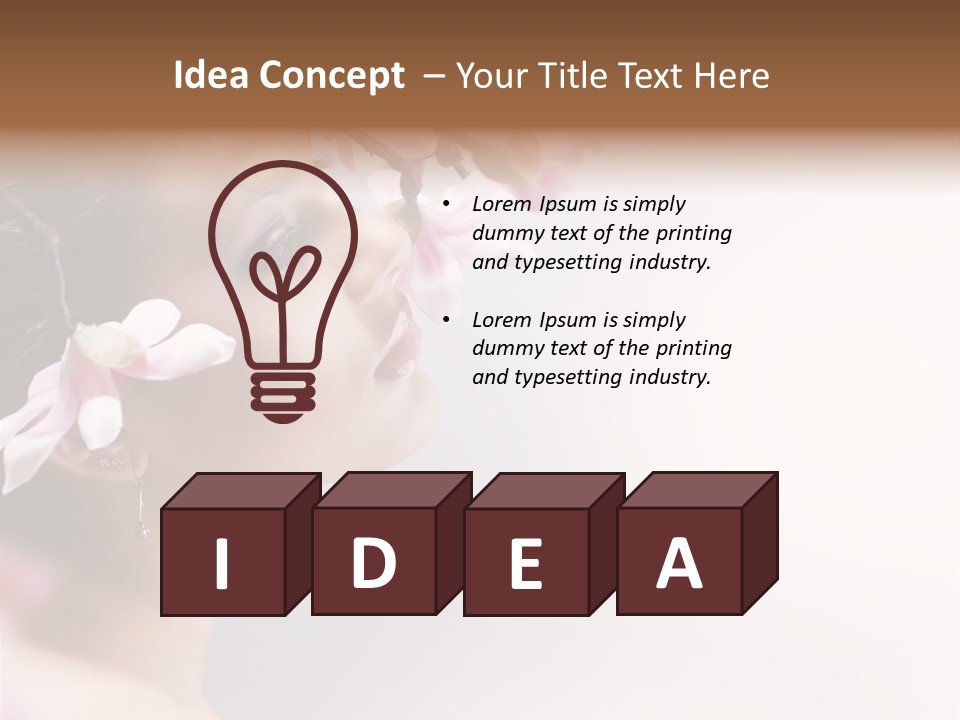 Love Yellow Orchid PowerPoint Template