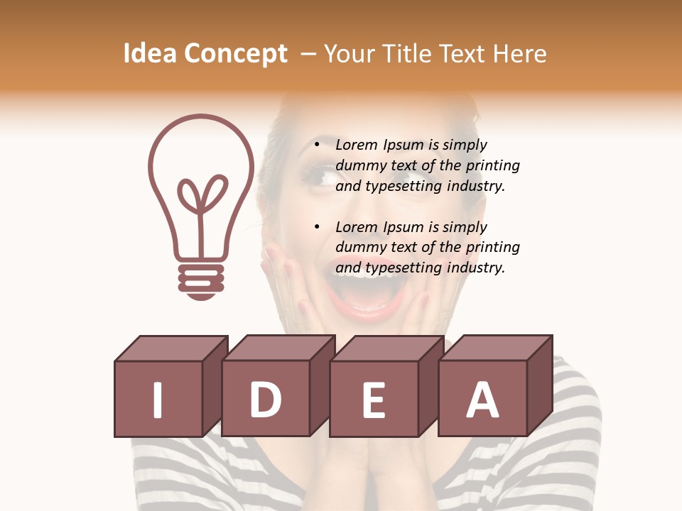 Relaxation Houseplant Red PowerPoint Template