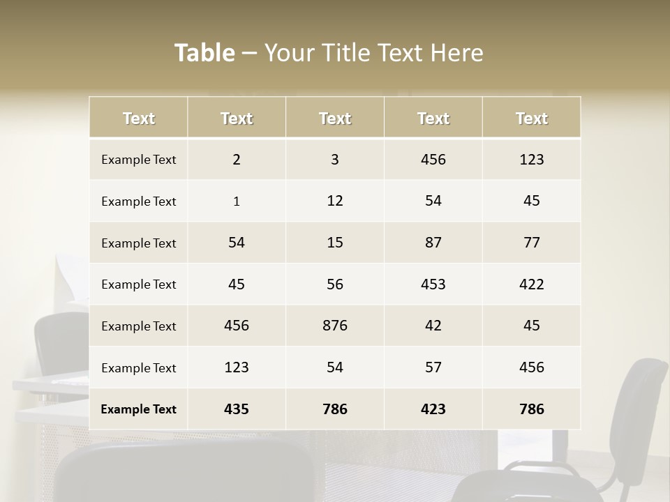 Chair Company Office PowerPoint Template