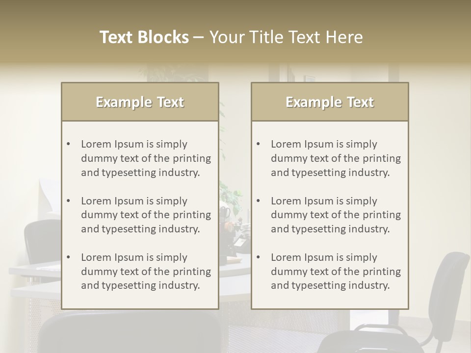 Chair Company Office PowerPoint Template