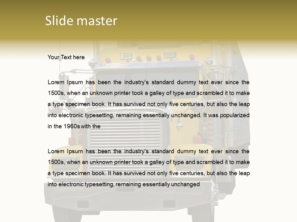Bumper Truck Load PowerPoint Template