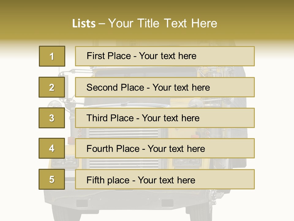 Bumper Truck Load PowerPoint Template