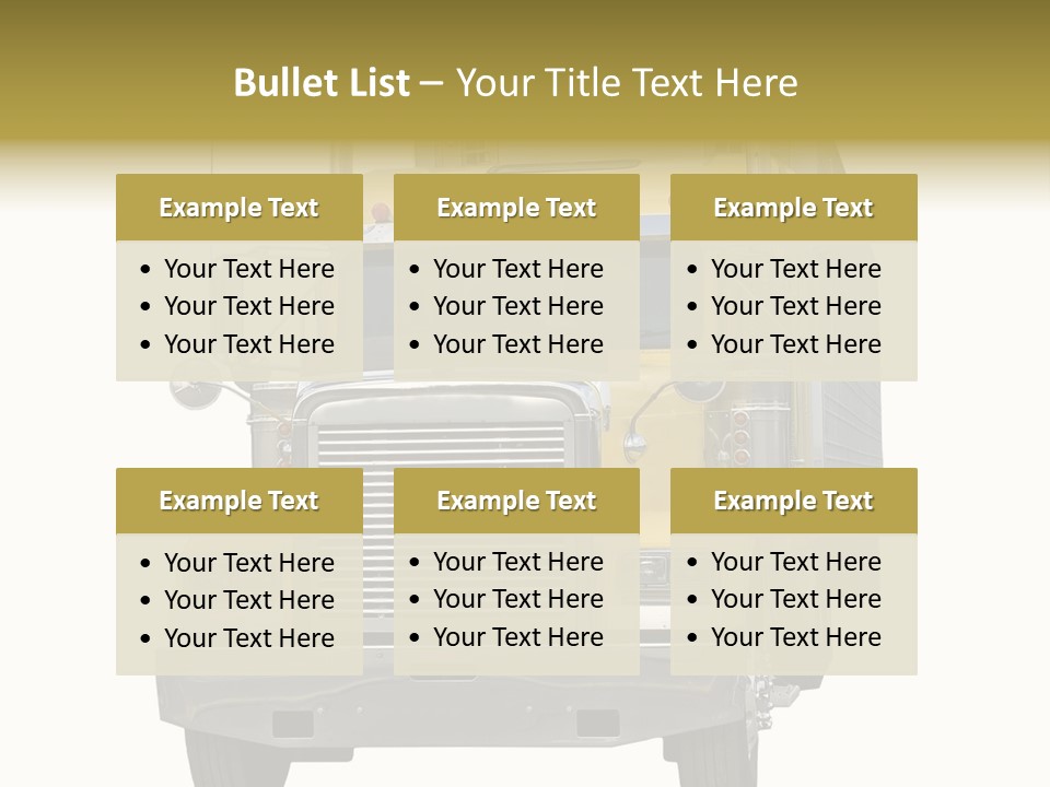 Bumper Truck Load PowerPoint Template