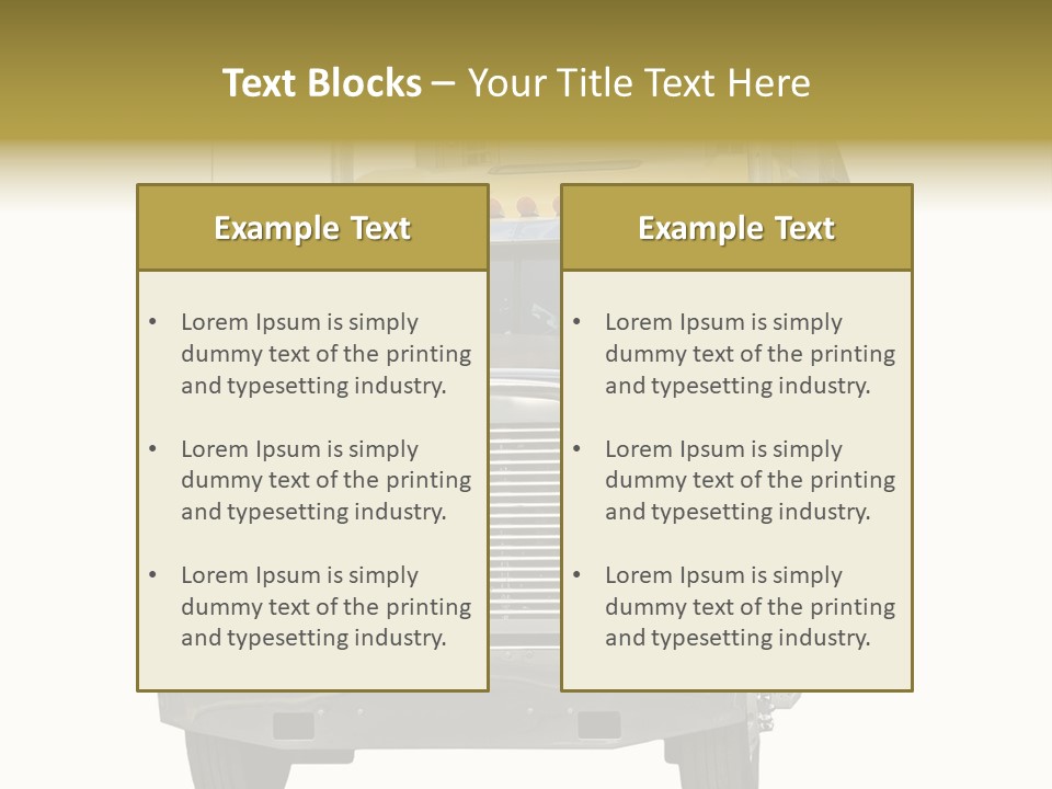 Bumper Truck Load PowerPoint Template